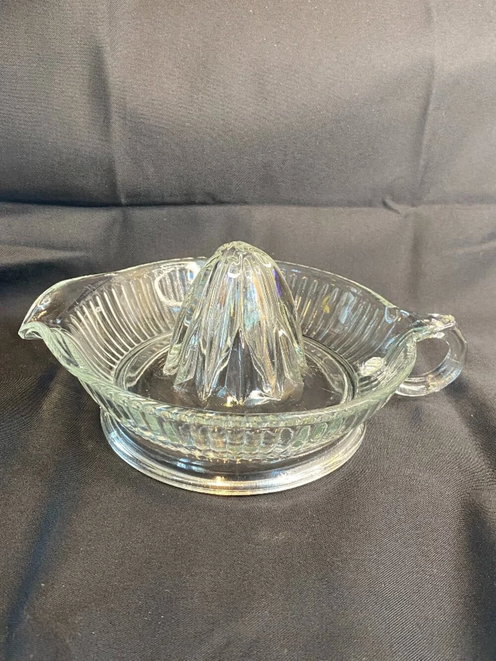 Vintage Mid-Century Pressed Glass Citrus Juicer Reamer